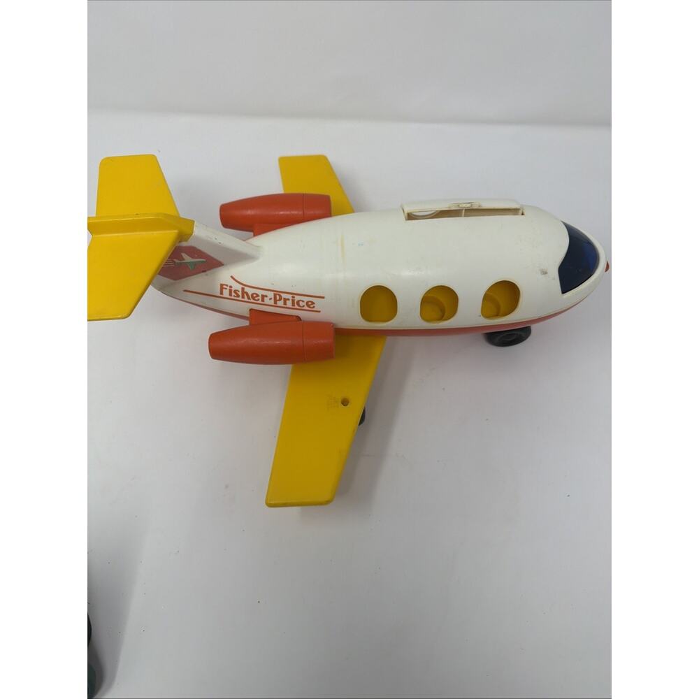 Fisher Price - Little People - Jet Airplane - White/Orange/Yellow - #2502 - Picture 11 of 12